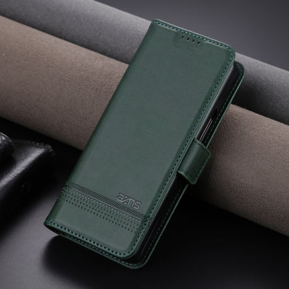 For Samsung Galaxy Z Fold6 5G AZNS Magnetic Calf Texture Flip Leather Phone Case(Dark Green) by AZNS