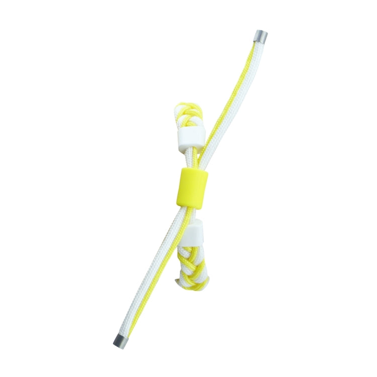 For Xiaomi Mi Band 7 Silicone Bean Braided Cord Nylon Watch Band(White Yellow) by bashfashion
