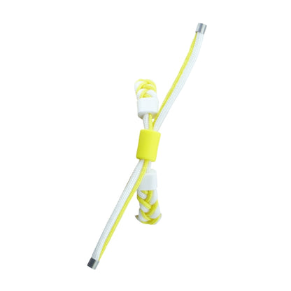 For Xiaomi Mi Band 7 Silicone Bean Braided Cord Nylon Watch Band(White Yellow) by bashfashion