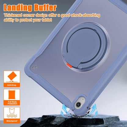 For iPad 2025 / 2022 Heavy Duty Hybrid Tablet Case with Handle & Strap(Lavender Grey) by bashfashion