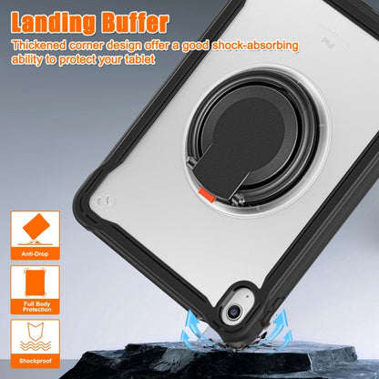 For iPad 2025 / 2022 Heavy Duty Hybrid Tablet Case with Handle & Strap(Black) by bashfashion