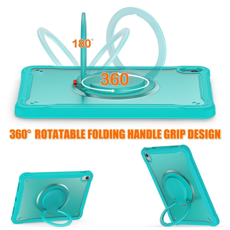 For iPad 2025 / 2022 Heavy Duty Hybrid Tablet Case with Handle & Strap(Light Blue) by bashfashion