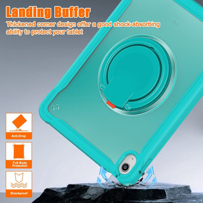 For iPad 2025 / 2022 Heavy Duty Hybrid Tablet Case with Handle & Strap(Light Blue) by bashfashion