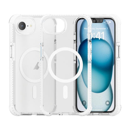 For iPhone 16e Acrylic Magsafe Magnetic Shockproof Phone Case(Transparent) by bashfashion