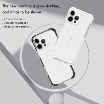For iPhone 16e Acrylic Magsafe Magnetic Shockproof Phone Case(Transparent Black) by bashfashion