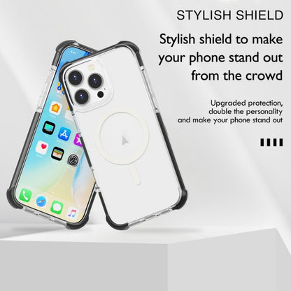 For iPhone 16e Acrylic Magsafe Magnetic Shockproof Phone Case(Transparent Black) by bashfashion