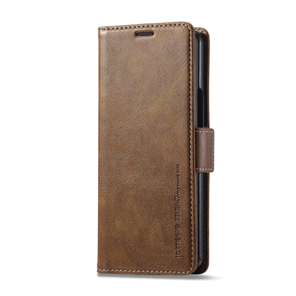 For Samsung Galaxy Z Fold5 LC.IMEEKE RFID Anti-theft Leather Phone Case(Brown) by LC.IMEEKE