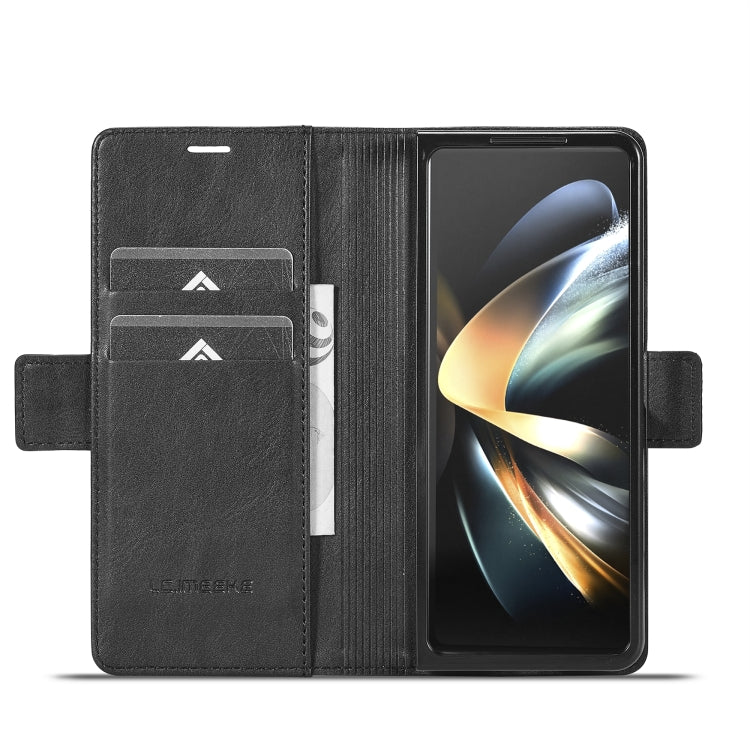For Samsung Galaxy Z Fold6 5G LC.IMEEKE RFID Anti-theft Leather Phone Case(Black) by LC.IMEEKE