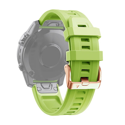 For Garmin Epix Pro 42mm Rose Gold Buckle Silicone Watch Band(Green) by bashfashion