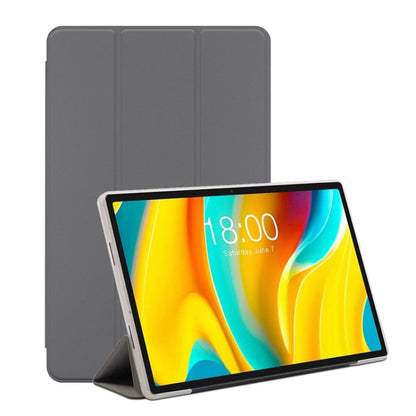 For Teclast T50 Pro 3-Fold Holder Folio Leather Tablet Smart Case(Grey) by TECLAST