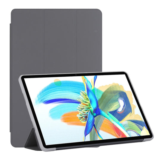 For Teclast M40 Pro 3-Fold Holder Folio Leather Tablet Smart Case(Grey) by TECLAST