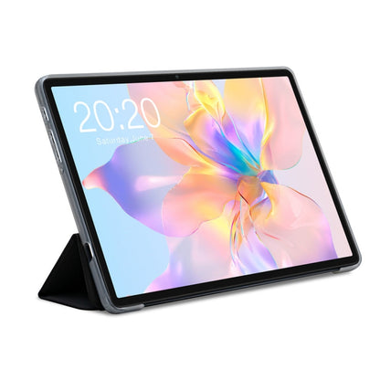 For Teclast P40 HD 3-Fold Holder Folio Leather Tablet Smart Case(Grey) by TECLAST