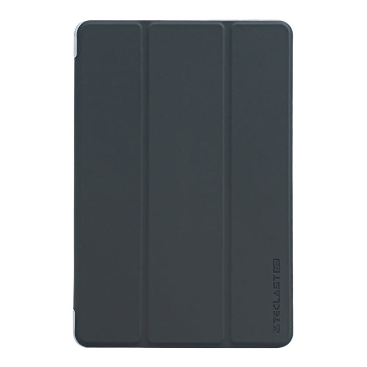 For Teclast P40 HD 3-Fold Holder Folio Leather Tablet Smart Case(Grey) by TECLAST