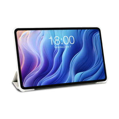 For Teclast T60 3-Fold Holder Folio Leather Tablet Smart Case(Grey) by TECLAST