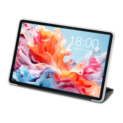 For Teclast P30T 3-Fold Holder Folio Leather Tablet Smart Case(Grey) by TECLAST