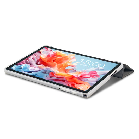 For Teclast P30T 3-Fold Holder Folio Leather Tablet Smart Case(Grey) by TECLAST