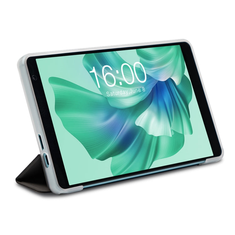 For Teclast P85T 3-Fold Holder Folio Leather Tablet Smart Case(Grey) by TECLAST