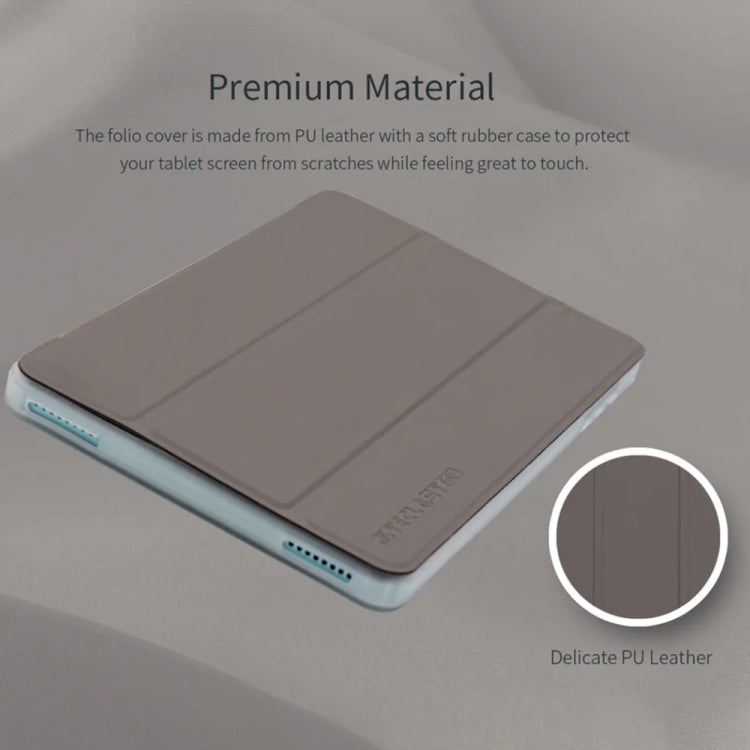 For Teclast P85T 3-Fold Holder Folio Leather Tablet Smart Case(Grey) by TECLAST