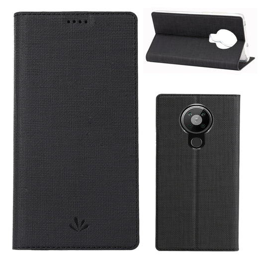 For Nokia 5.3 ViLi Shockproof TPU + PU Horizontal Flip Protective Case with Card Slot & Holder(Black) by ViLi