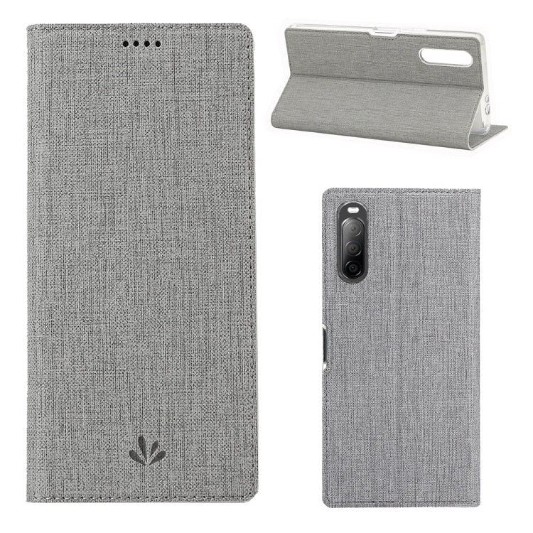 For Sony Xperia L4 ViLi Shockproof TPU + PU Horizontal Flip Protective Case with Card Slot & Holder(Grey) by ViLi