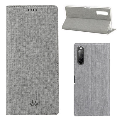 For Sony Xperia L4 ViLi Shockproof TPU + PU Horizontal Flip Protective Case with Card Slot & Holder(Grey) by ViLi
