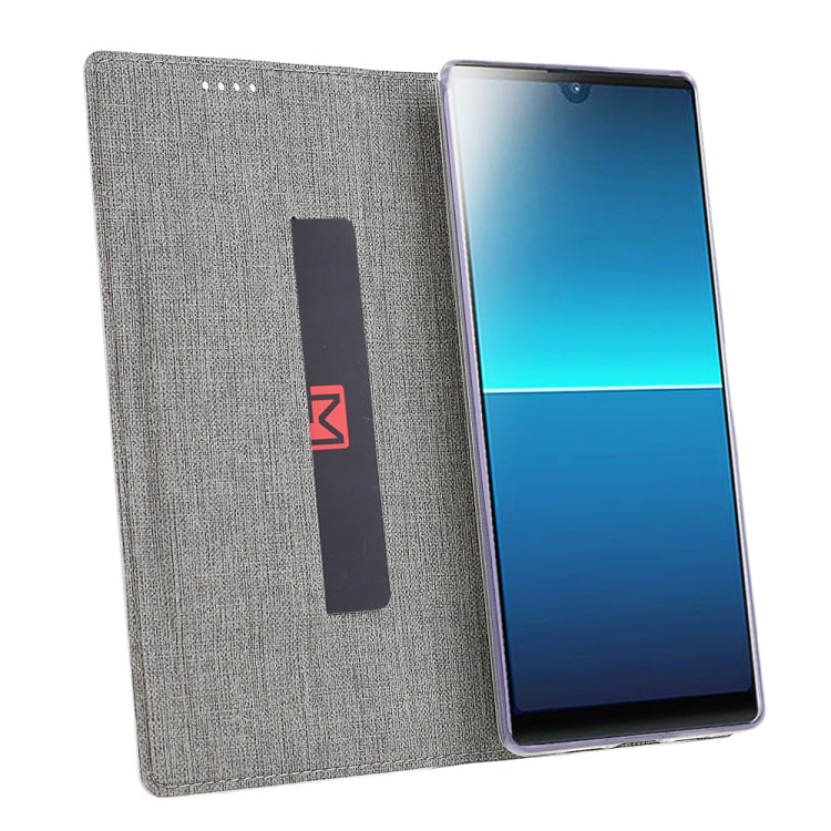 For Sony Xperia L4 ViLi Shockproof TPU + PU Horizontal Flip Protective Case with Card Slot & Holder(Grey) by ViLi