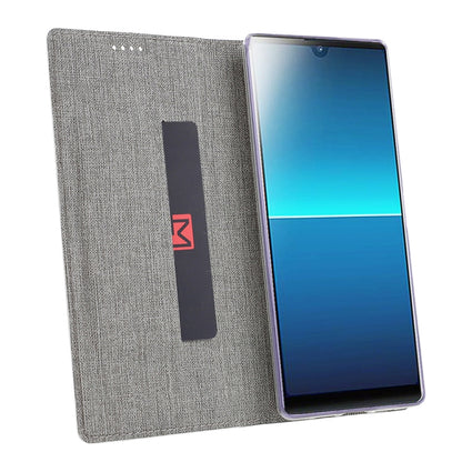 For Sony Xperia L4 ViLi Shockproof TPU + PU Horizontal Flip Protective Case with Card Slot & Holder(Grey) by ViLi