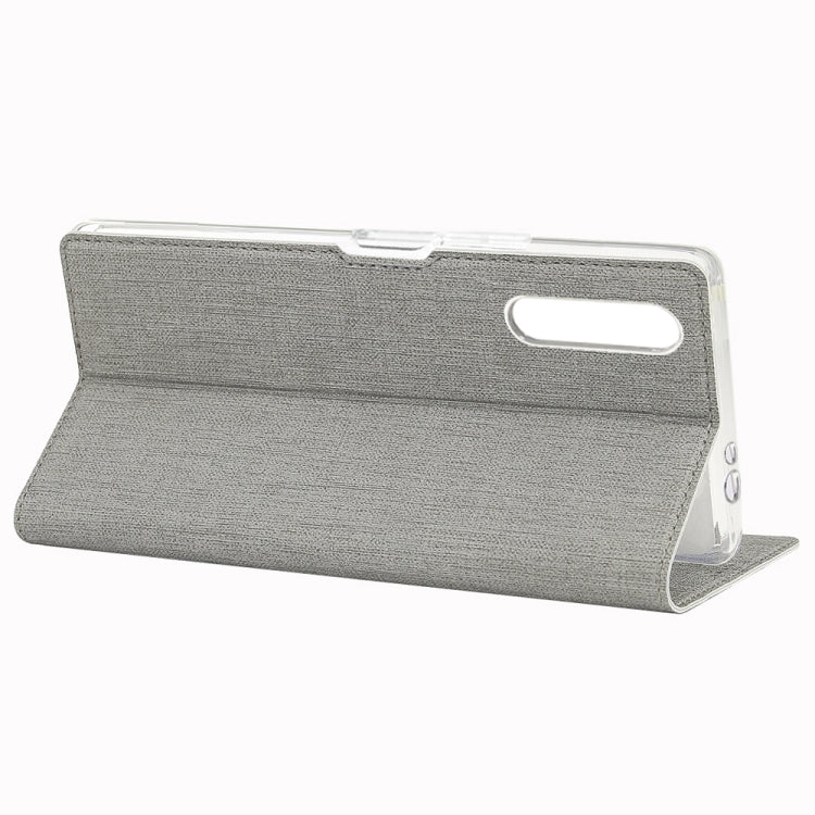For Sony Xperia L4 ViLi Shockproof TPU + PU Horizontal Flip Protective Case with Card Slot & Holder(Grey) by ViLi