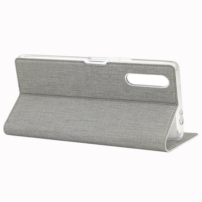 For Sony Xperia L4 ViLi Shockproof TPU + PU Horizontal Flip Protective Case with Card Slot & Holder(Grey) by ViLi