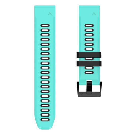 For Garmin Instinct 2X Solar Sports Two-Color Silicone Watch Band(Mint Green+Blue) by bashfashion