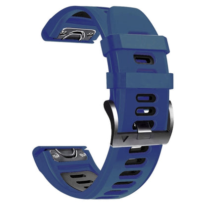 For Garmin Instinct 2X Solar Sports Two-Color Silicone Watch Band(Midnight Blue+Black) by bashfashion
