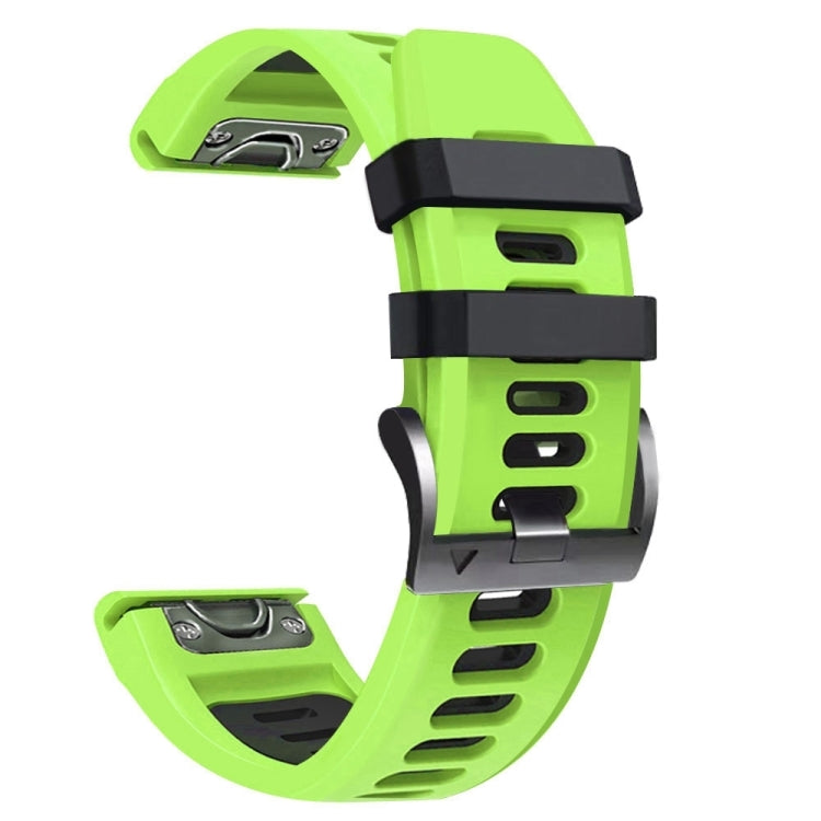 For Garmin Enduro 2 Sports Two-Color Silicone Watch Band(Lime+Black) by bashfashion