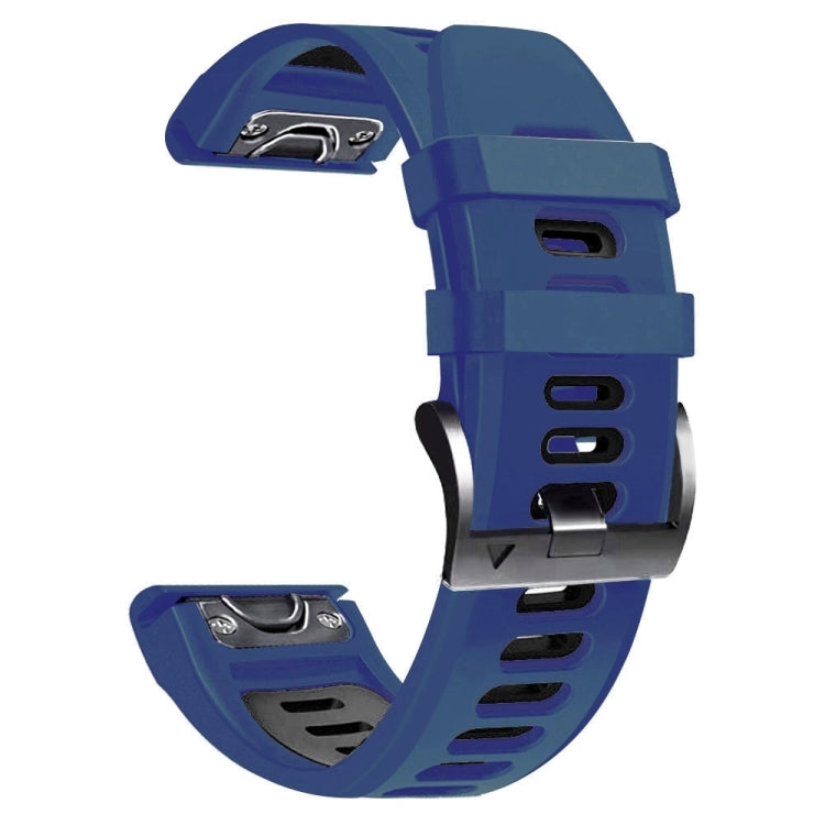 For Garmin Enduro 2 Sports Two-Color Silicone Watch Band(Midnight Blue+Black) by bashfashion
