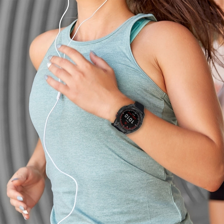 For Garmin Epix Pro 51mm Sports Two-Color Silicone Watch Band(Midnight Blue+White) by bashfashion