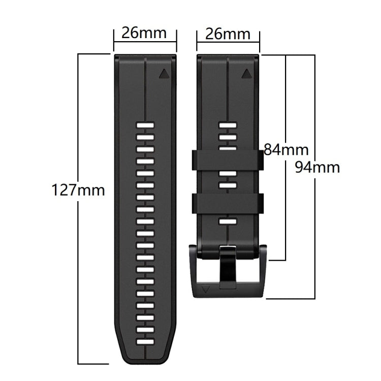 For Garmin Instinct 2X Solar Sports Two-Color Silicone Watch Band(Orange+Black) by bashfashion