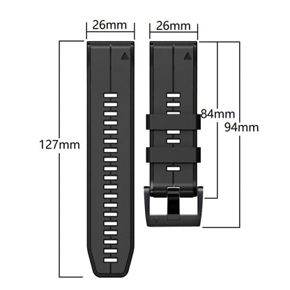 For Garmin Instinct 2X Solar Sports Two-Color Silicone Watch Band(Orange+Black) by bashfashion