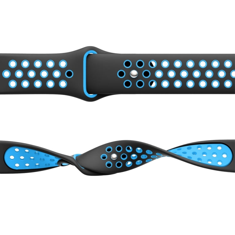 For Garmin Epix Pro 47mm Sports Breathable Silicone Watch Band(Black+Blue) by bashfashion