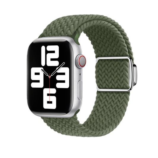 For Apple Watch Ultra 49mm Nylon Loop Magnetic Buckle Watch Band(Dark Olive) by bashfashion