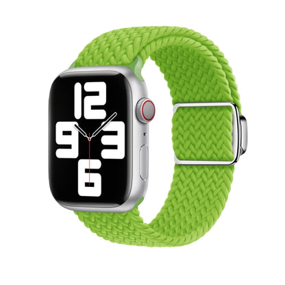For Apple Watch Ultra 49mm Nylon Loop Magnetic Buckle Watch Band(Yellow Green) by bashfashion