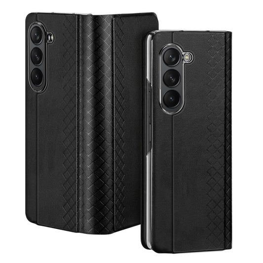 For Samsung Galaxy Z Fold5 5G DUX DUCIS Bril Series PU + TPU Phone Case(Black) by DUX DUCIS