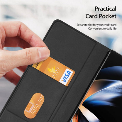 For Samsung Galaxy Z Fold5 5G DUX DUCIS Bril Series PU + TPU Phone Case(Black) by DUX DUCIS