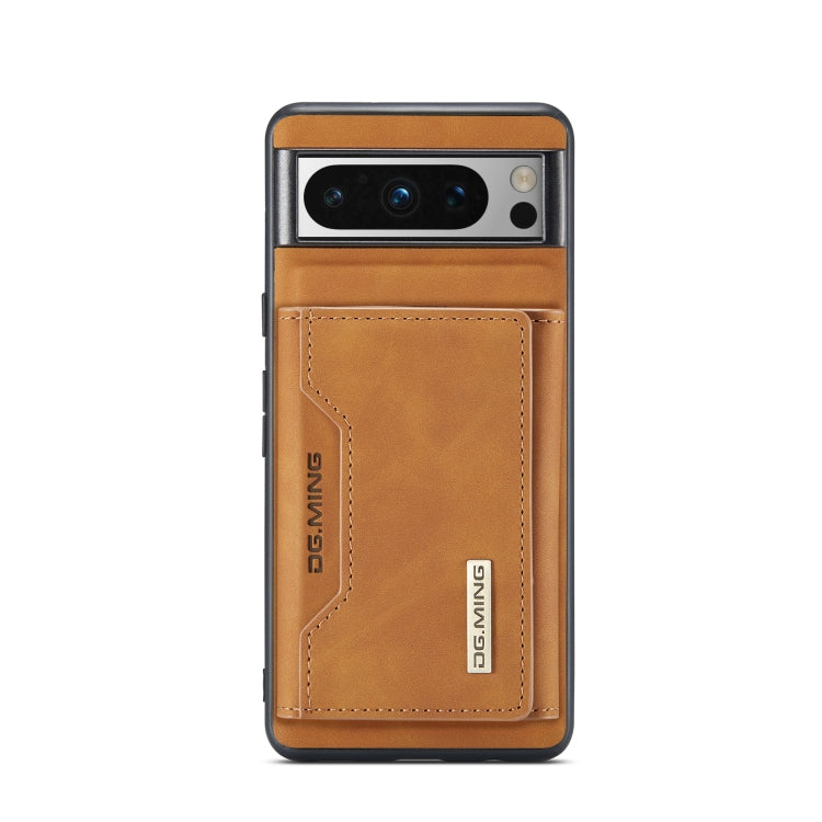 For Google Pixel 8 Pro DG.MING M2 Series 3-Fold Multi Card Bag + Magnetic Phone Case(Brown) by DG.MING