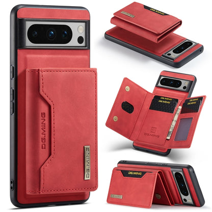 For Google Pixel 8 Pro DG.MING M2 Series 3-Fold Multi Card Bag + Magnetic Phone Case(Red) by DG.MING