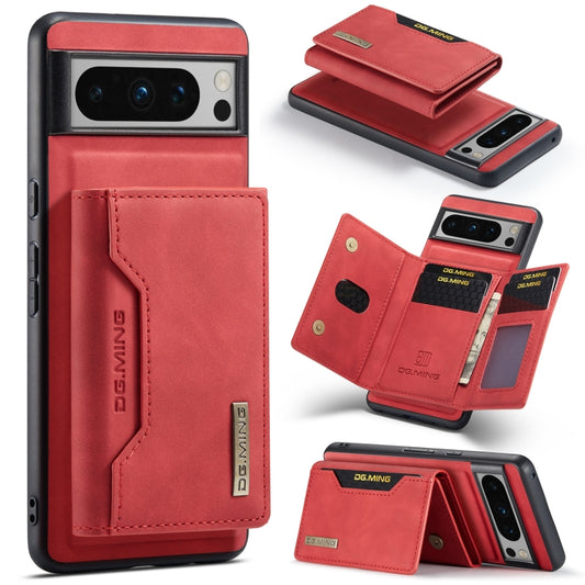 For Google Pixel 8 Pro DG.MING M2 Series 3-Fold Multi Card Bag + Magnetic Phone Case(Red) by DG.MING
