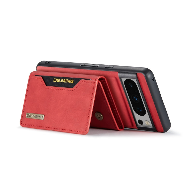 For Google Pixel 8 Pro DG.MING M2 Series 3-Fold Multi Card Bag + Magnetic Phone Case(Red) by DG.MING