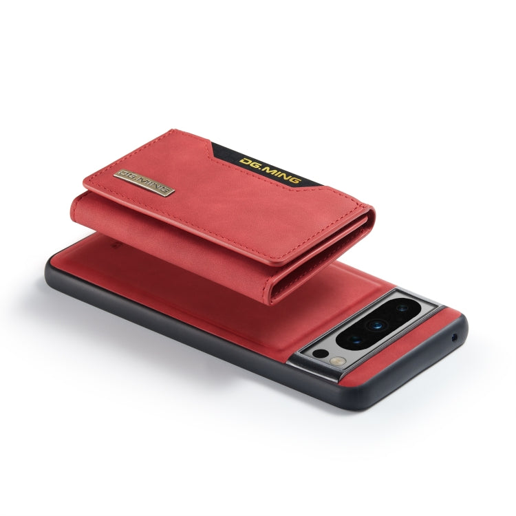 For Google Pixel 8 Pro DG.MING M2 Series 3-Fold Multi Card Bag + Magnetic Phone Case(Red) by DG.MING