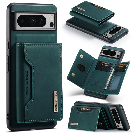 For Google Pixel 8 Pro DG.MING M2 Series 3-Fold Multi Card Bag + Magnetic Phone Case(Green) by DG.MING