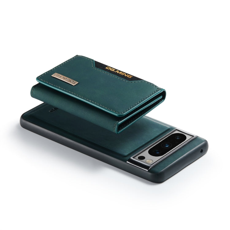 For Google Pixel 8 Pro DG.MING M2 Series 3-Fold Multi Card Bag + Magnetic Phone Case(Green) by DG.MING