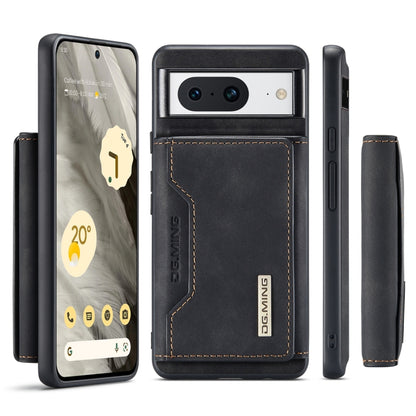 For Google Pixel 8 DG.MING M2 Series 3-Fold Multi Card Bag + Magnetic Phone Case(Black) by DG.MING