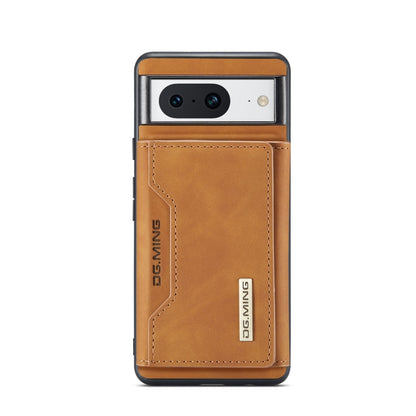 For Google Pixel 8 DG.MING M2 Series 3-Fold Multi Card Bag + Magnetic Phone Case(Brown) by DG.MING